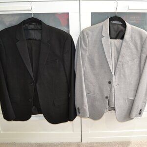 Black and Silver Skinny Fit HM Suits